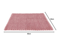 Tappeto Bagno Doccia Antiscivolo In Microfibra Super Assorbente Osaka - 50x80 - Rosa