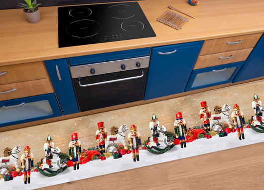 Tappeto Passatoia Cucina Antiscivolo Sottolavello Digitale Disegni Natalizi - 50x320 - Schiaccianoci Tx