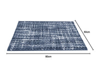 Tappeto Bagno Doccia Antiscivolo In Microfibra Super Assorbente Plot - 50x80 - Blu