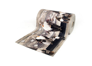 Tappeto Passatoia Cucina Antiscivolo Sottolavello Digitale Disegni Natalizi - 50x400 - Elfo Marrone