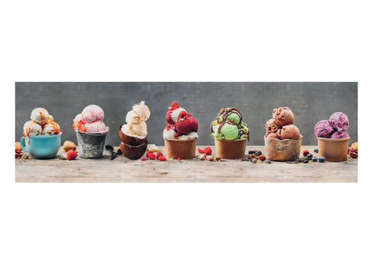 Tappeto Passatoia Cucina Antiscivolo Stampa Digitale Sprinty Varie Fantasie - 52x230 - Gelati