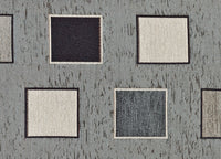 Tappeto Passatoia Runner Cucina Antiscivolo Lavabile Disegno Square Suardi - 55x240 - Grigio