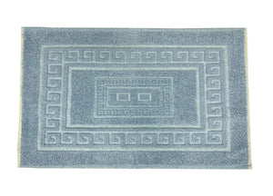 Tappeto Da Bagno Disegno Torino Colore Azzurro - Par 3Pezzi - Azzurro