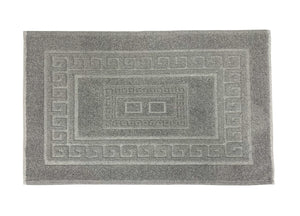 Tappeto Da Bagno Disegno Torino Colore Grigio - Par 3Pezzi - Grigio