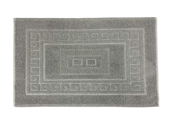 Tappeto Da Bagno Disegno Torino Colore Grigio - Par 3Pezzi - Grigio