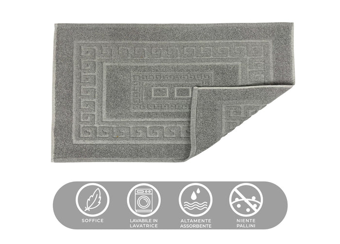 Tappeto Da Bagno Disegno Torino Colore Grigio - 60x90 - Grigio