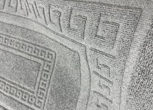 Tappeto Da Bagno Disegno Torino Colore Grigio - Par 3Pezzi - Grigio