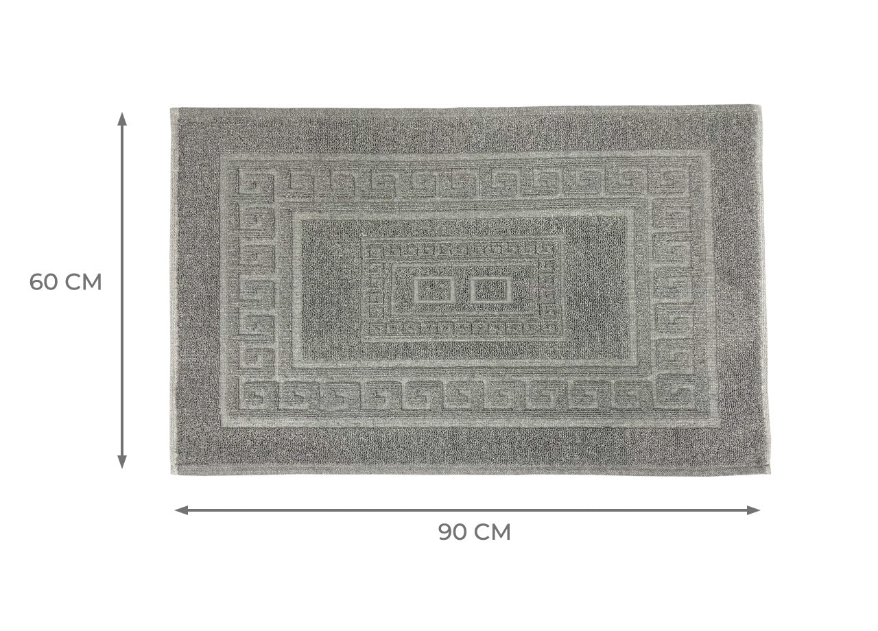 Tappeto Da Bagno Disegno Torino Colore Grigio - 60x90 - Grigio