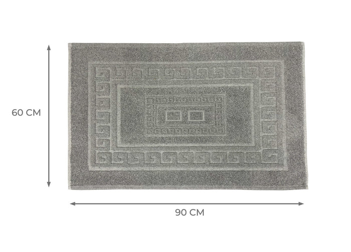 Tappeto Da Bagno Disegno Torino Colore Grigio - 60x90 - Grigio
