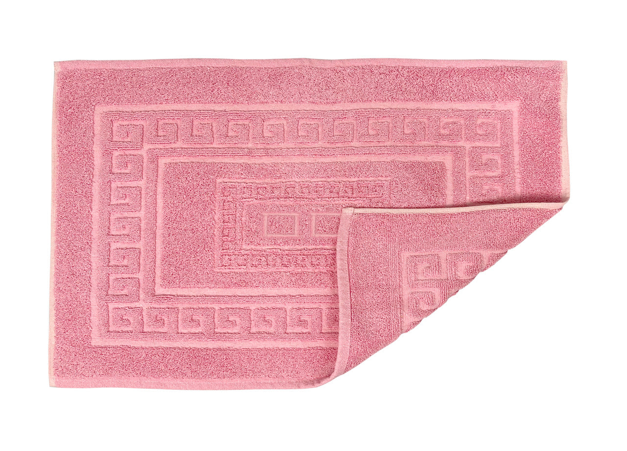 Tappeto Da Bagno Disegno Torino Colore Rosa - 60x120 - Rosa