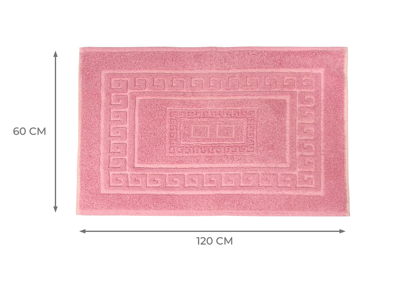 Tappeto Da Bagno Disegno Torino Colore Rosa - 60x120 - Rosa