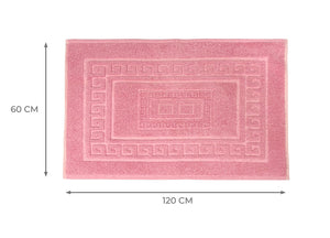 Tappeto Da Bagno Disegno Torino Colore Rosa - 60x120 - Rosa