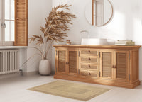 Tappeto Da Bagno Disegno Torino Colore Beige - 60x120 - Beige