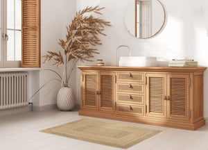 Tappeto Da Bagno Disegno Torino Colore Beige - 60x90 - Beige