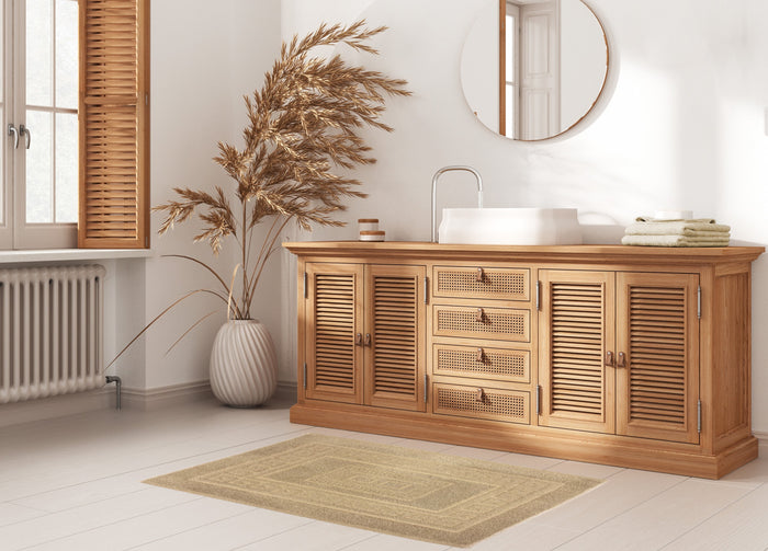 Tappeto Da Bagno Disegno Torino Colore Beige - 60x90 - Beige