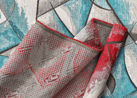 Tappeto Passatoia Cucina Corsia Retro Antiscivolo Disegno Universo By Suardi - 55x140 - Grigio