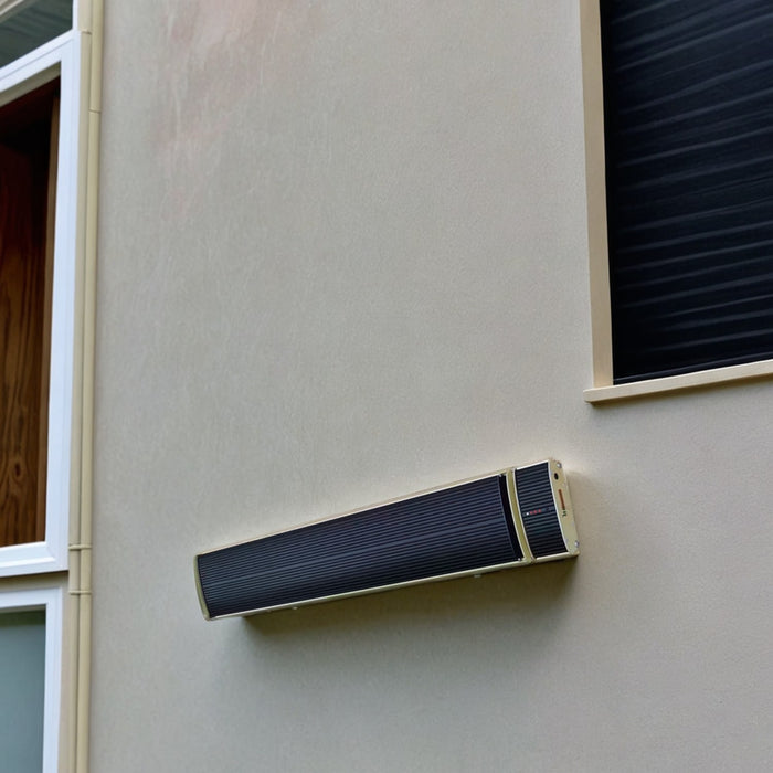 Mpc Tarifa 1500w Riscaldatore a Infrarossi In Ceramica Da 1500w Nero Nessuna Emissione Di Luce Elemento Riscaldante In Alluminio Estruso Rivestimento Ceramico Nero Telecomando Ip65