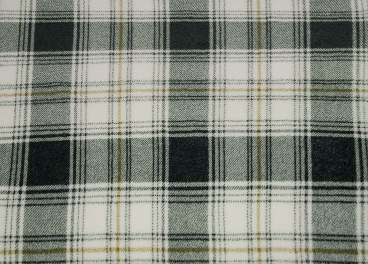 Plaid Divano Tartan Scozzese A Quadri Coperta Inverno Calda Morbida - 1 Piazza - Grigio