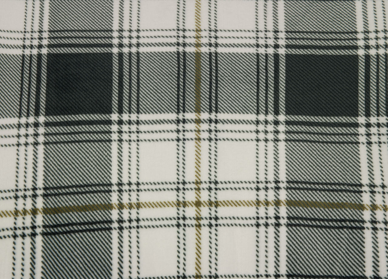 Plaid Coperta Divano Tartan Scozzese Retro Agnellato Pelliccia Sherpa Inverno Caldo - 130x160 - Grigio