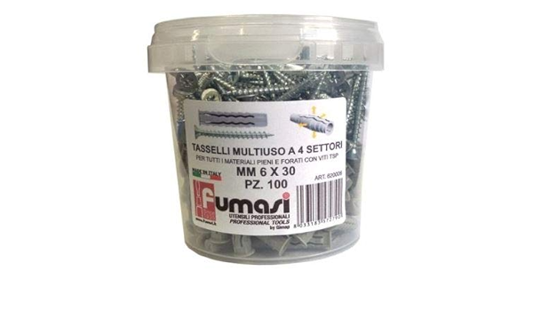 TASSELLI A 4 SETTORI CON VITE A CROCE 6 X 30 - FUMASI