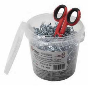 TASSELLI A 6 ALETTE CON VITE A CROCE 6 X 30 + FORBICI - FUMASI
