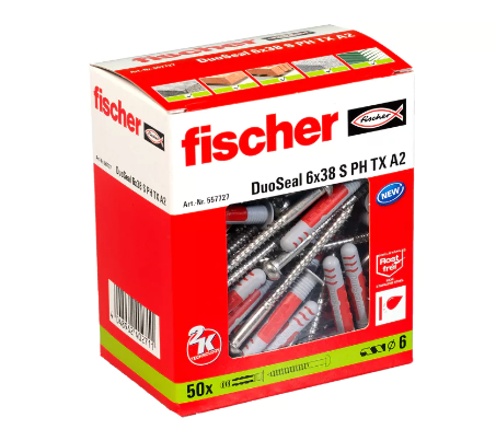 TASSELLO SIGILLANTE DUOSEAL 6 x 38 S A2 – CONF. 50 PZ – FISCHER