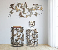 TAVOLINETTI FARFALLE COPPIA CM 41,3X55-35X50,3