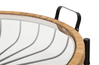 TAVOLINETTO CEBU C/VETRO E RUOTE CM 70,5X65X57