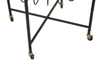 TAVOLINETTO CEBU C/VETRO E RUOTE CM 70,5X65X57