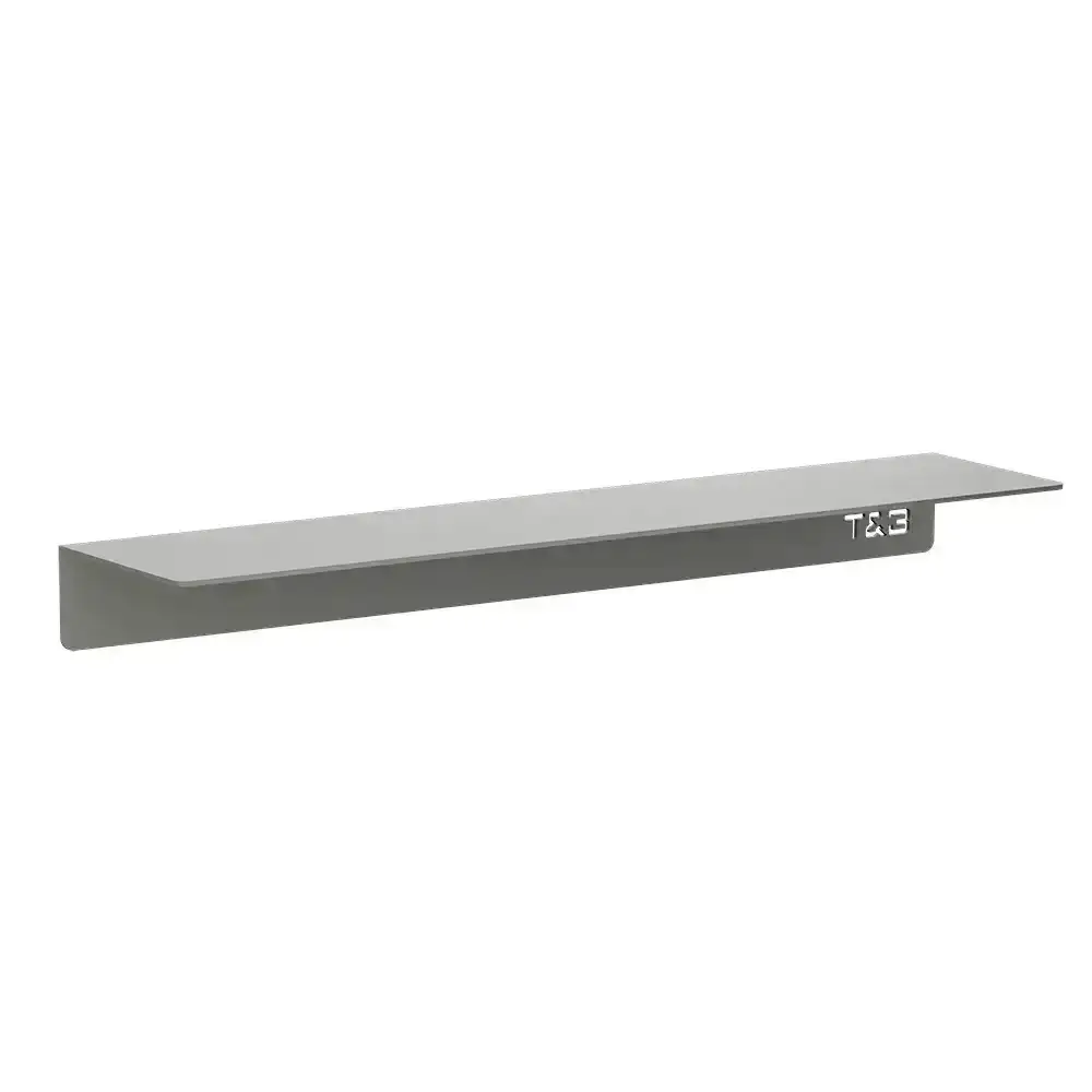 Mensola da bagno in alluminio grigio opaco 40 cm | Bergen 