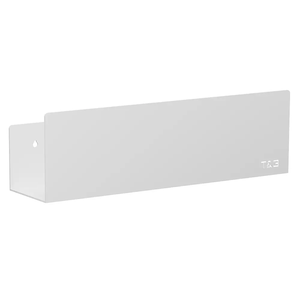 Mensola doccia portaoggetti da 40cm in alluminio bianco opaco | Alta