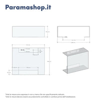 Mensola da doccia portaoggetti in alluminio bianco opaco 25x25 cm | Flam