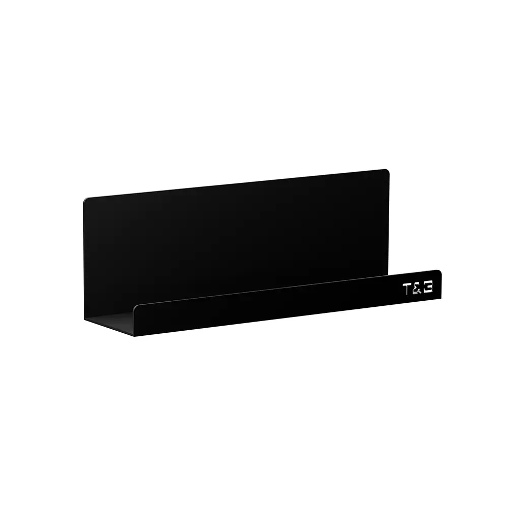 Mensola da bagno portaoggetti da 30cm in alluminio nero opaco | Tromso