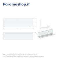 Mensola da bagno portaoggetti da 30cm in alluminio nero opaco | Tromso