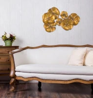 Pannello In Ferro Flowe Goldy -B- Cm 80X6X57