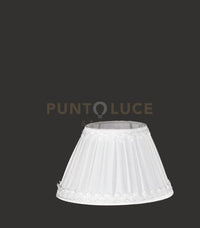 TC 3023 PARALUME DM.25CM BIANCO E ARGENTO ATTACCO E14 PLISSE