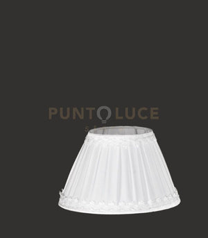 TC 3023 PARALUME DM.25CM BIANCO E ARGENTO ATTACCO E14 PLISSE