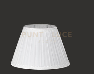 TC 3023 PARALUME DM.40CM BIANCO E ARGENTO ATTACCO E27 PLISSE