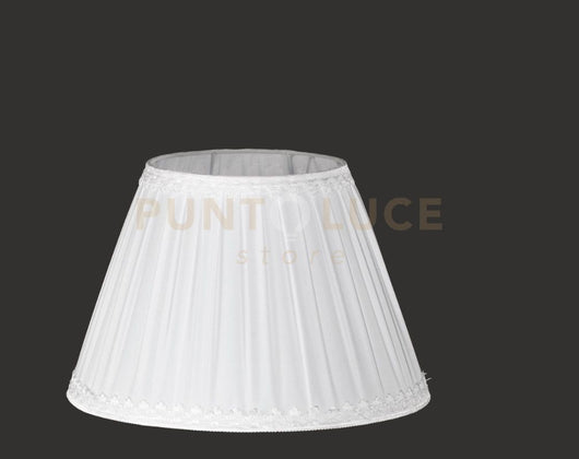 TC 3023 PARALUME DM.40CM BIANCO E ARGENTO ATTACCO E27 PLISSE