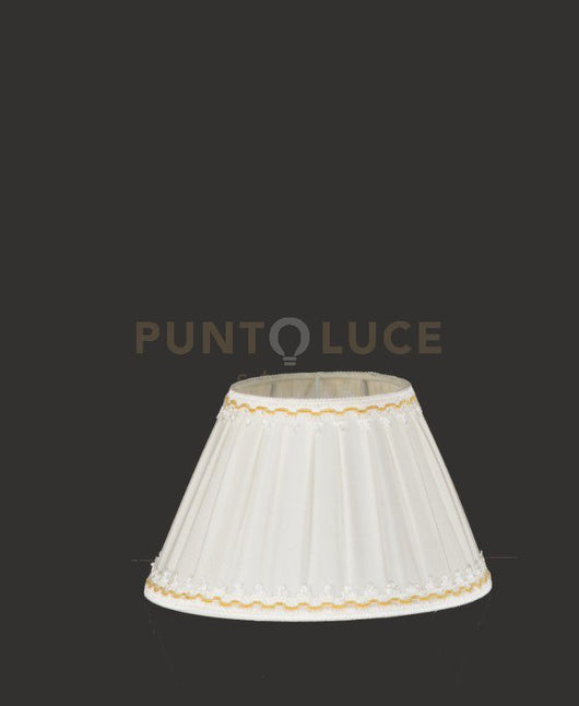 TC 3026 PARALUME DM.25CM AVORIO E ORO ATTACCO E14 PLISSE