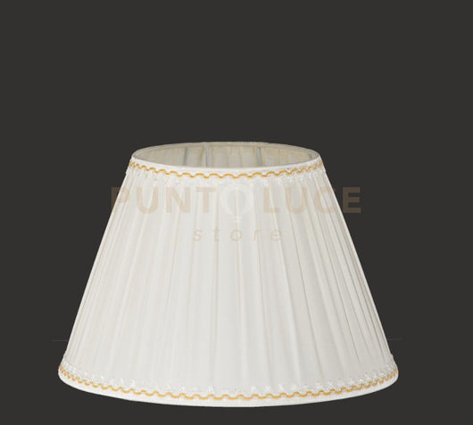 TC 3026 PARALUME DM.40CM AVORIO E ORO ATTACCO E27 PLISSE