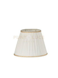 TC 3028 PARALUME PLISSE' DM.25CM AVORIO E ORO ATTACCO E14