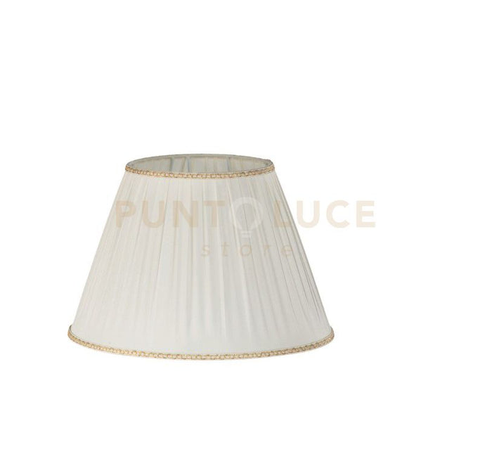 TC 3028 PARALUME PLISSE' DM.40CM AVORIO E ORO ATTACCO E27