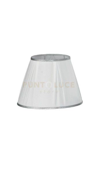 TC 3047 PARALUME DM.25CM  BIANCO E ARGENTO ATTACCO E14