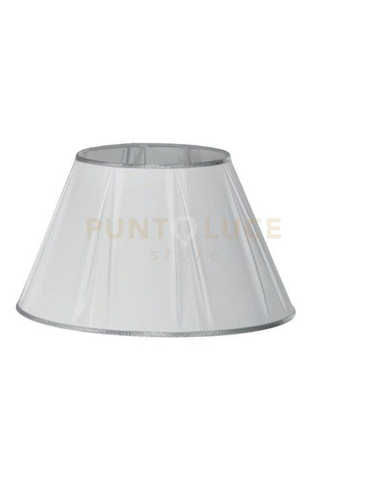 TC 3047 PARALUME DM.45CM  BIANCO E ARGENTO ATTACCO E27