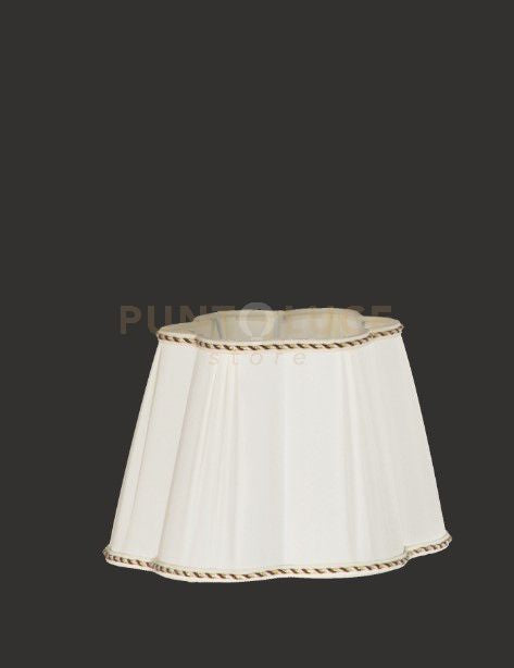 TC.3055 PARALUME D.25CM MARGHERITA PLISSE'AVORIO ATTACCO E14