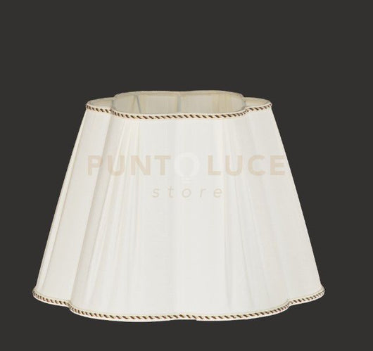 TC.3055 PARALUME D.40CM MARGHERITA PLISSE'AVORIO ATTACCO E27