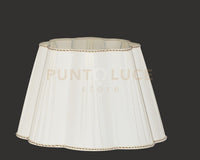 TC.3055 PARALUME D.45CM MARGHERITA PLISSE'AVORIO ATTACCO E27