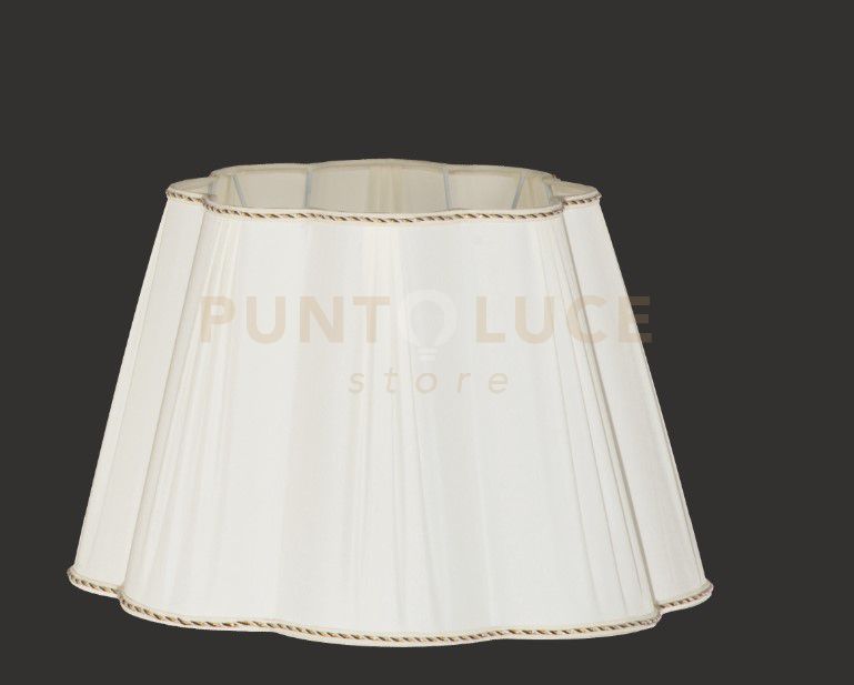 TC.3055 PARALUME D.45CM MARGHERITA PLISSE'AVORIO ATTACCO E27