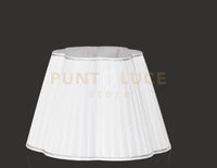 TC 3057 PARALUME DM.40CM  ATTACCO E27 PLISSE' BIANCO E ARGENTO